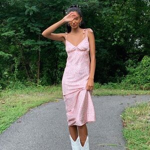 Princess Polly Pink Floral Midi Dress